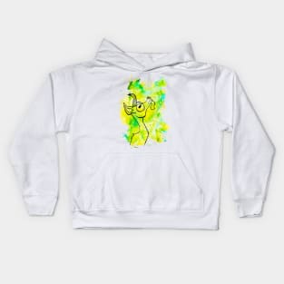 Watercolor Goat Kids Hoodie